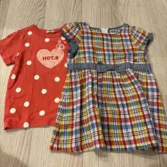 ミキハウス　90サイズ Tシャツとワンピースセット