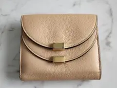 クロエ Chloe ジョージア レザー 二つ折り財布 ベージュ