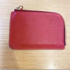 イルビゾンテ 財布 赤 L字ファスナー