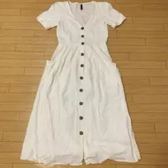 ZARA チロルワンピース 半袖 白 古着