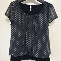 MISCH MASCH 水玉シフォンブラウス　サイズＭ(Ｓ程度) 半袖