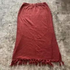 moussy マウジー　ニット　スカート　レッド　タッセル