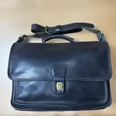 OLD COACH黒 レザー ビジネスバッグ