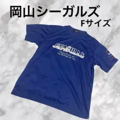 M266 岡山シーガルズ　応援シャツ TシャツVICTORY 半袖　青　F