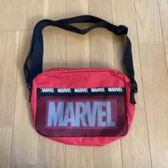 MARVEL マーベルロゴ入りショルダーバッグ レッド