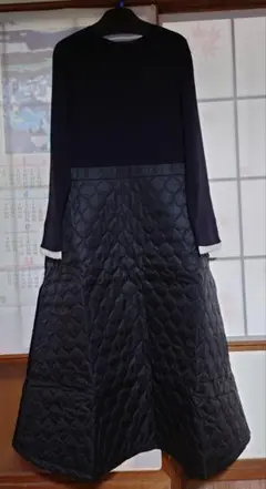 未使用　マーリエ　異素材ドッキングワンピース　大きいサイズ