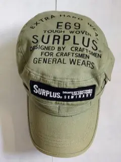 SURPLUS ワークキャップ オリーブグリーン