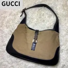 【超希少】 GUCCI ジャッキー キャンバス×レザー ワンショルダー