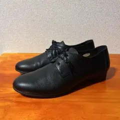 ❀美品 イング レースアップ レザー 黒 ブラック 24cm 2E