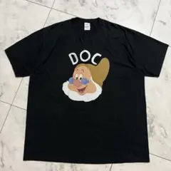 ディズニー　Disney Tシャツ 白雪姫7人の小人 ブラック 2XL ゆるだぼ