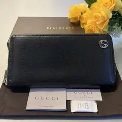 新品同様‼️ グッチ GUCCI 財布 長財布 シェリーライン ラウンドファスナー