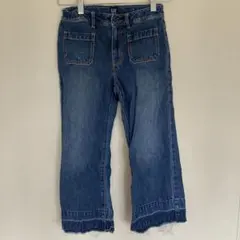 GAP ハイライズ ワイドレッグ クロップパンツ 10号(140cm)