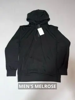 【タグ付き新品未使用】MEN'S MELROSE ブラック フード付きパーカーM