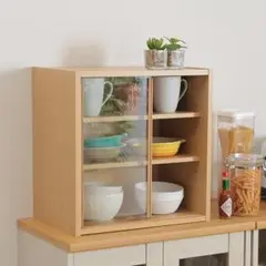 食器棚 ミニ キャビネット キッチン 収納 1人用 カップボード コンパクト