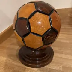 サッカーボール型木製収納ボックス