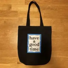 have a good time トートバッグ　黒　青