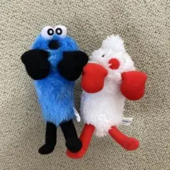 ブルーとホワイトのぬいぐるみセット