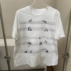 レリアンプラスハウス➕17 刺繍綿100テイシャツ 横スリット