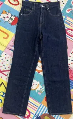 美品　NATURAL BEAUTY BASIC ストレートデニム S ￼濃紺