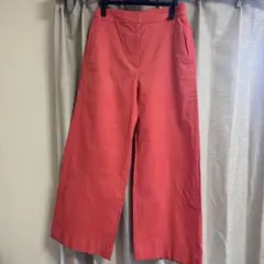 theory luxe コーラルピンク ワイドパンツ