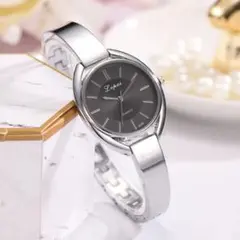 【ラスト1品】レディース 腕時計 クォーツ シルバー ブラック