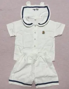 ホワイト セーラー襟 キッズ服 110cm