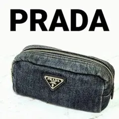 ✨正規品❣️ PRADA プラダ デニム ポーチ S【YP04】