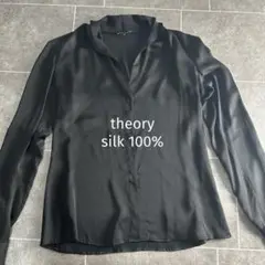 極美品⭐︎セオリー　とろみシルク100% スキッパーシャツ　定価31900円