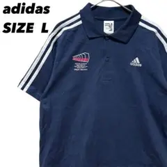 アディダス　ポロシャツ　L ネイビー　2014サッカーワールドカップポロシャツ