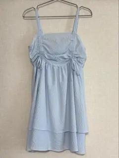 水色 キャミソールワンピース フリーサイズ