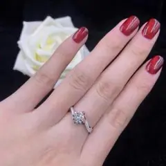 『品質保証』PT 950プラチナリング1カラットダイヤモンド婚約指輪04