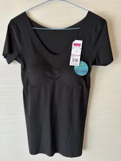 グンゼ☆Ｌサイズ☆キレイラボ☆二分袖パット付き☆KL7260N ☆黒☆ゆったリラ