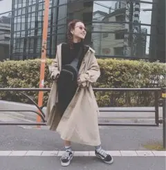【タグ付き・未使用】AMAIL アマイル トレンチコート カーキ 2025年最新】AMAIL レディース トレンチコート・スプリング