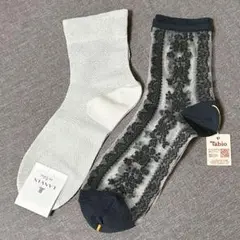 新品未使用❁⃘LANVIN Tabio春用ソックス レディース 2枚セット