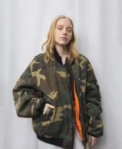 AFB FOSTEX GARMENTS PEACE MA-1 迷彩柄 カモフラ MA-1 | DEADSTOCK BOMBER JACKET VINTAGE WASH – F.M.C.D.