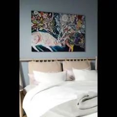 IKEA BJORKSTA 鹿と花 アート 絵画 ポスター フレーム無し 廃盤品