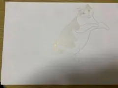 猫の線画イラスト A4サイズ