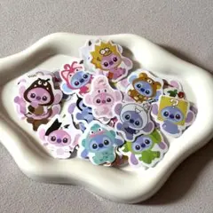 【新品未使用】スティッチ アニメキャラクターコラボ ステッカーシール｟50枚｠