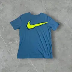 NIKE ナイキ 半袖プリントTシャツ ブルー M ランニング アメカジ 古着