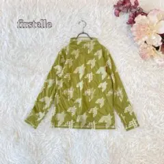 ⚫︎firstelle ハイネックカットソー（M〜L）総柄　黄緑