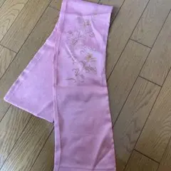 着物リメイク　ショートストール　ピンク