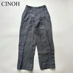 CINOH チノ リネン ワイドパンツ 2024 ゆったり きれい目 スリット