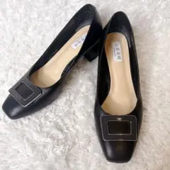 ✨極美品✨ 卑弥呼 ヒミコ スクエアトゥ バックル パンプス チャンキーヒール