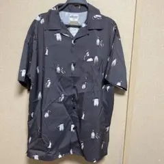 ペンギン　シャツ　開衿シャツ