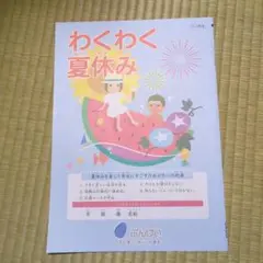 新品未使用☆　ぶんけい　わくわく夏休み　一言日記　3-6年生