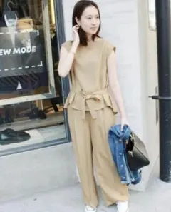 スローブイエナ　リネンライク　2WAYカットソー　パンツ　セットアップ
