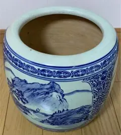 【早朝セール】常滑製 火鉢 睡蓮鉢 骨董品 陶器 金魚鉢