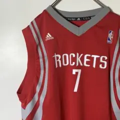 【美品】アディダス 7 Lin NBA ロケッツ ユースXL ゲームシャツ