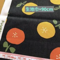 生地　オックス　花柄　FUWARI・染布　チャコールグレー系
