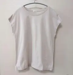 GU　コットンTシャツ　薄ベージュ　M